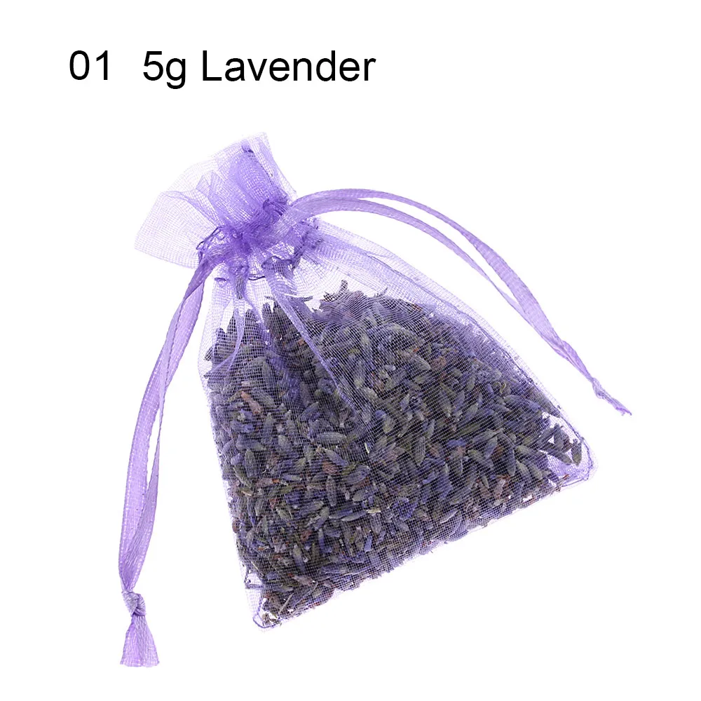 1Pcs Natural Lavender Bud Dried Flower Sachet Bag Aromatherapy Aromatic Household Wardrobe Car Lavender Air Fresheners Dropship - Цвет: 1