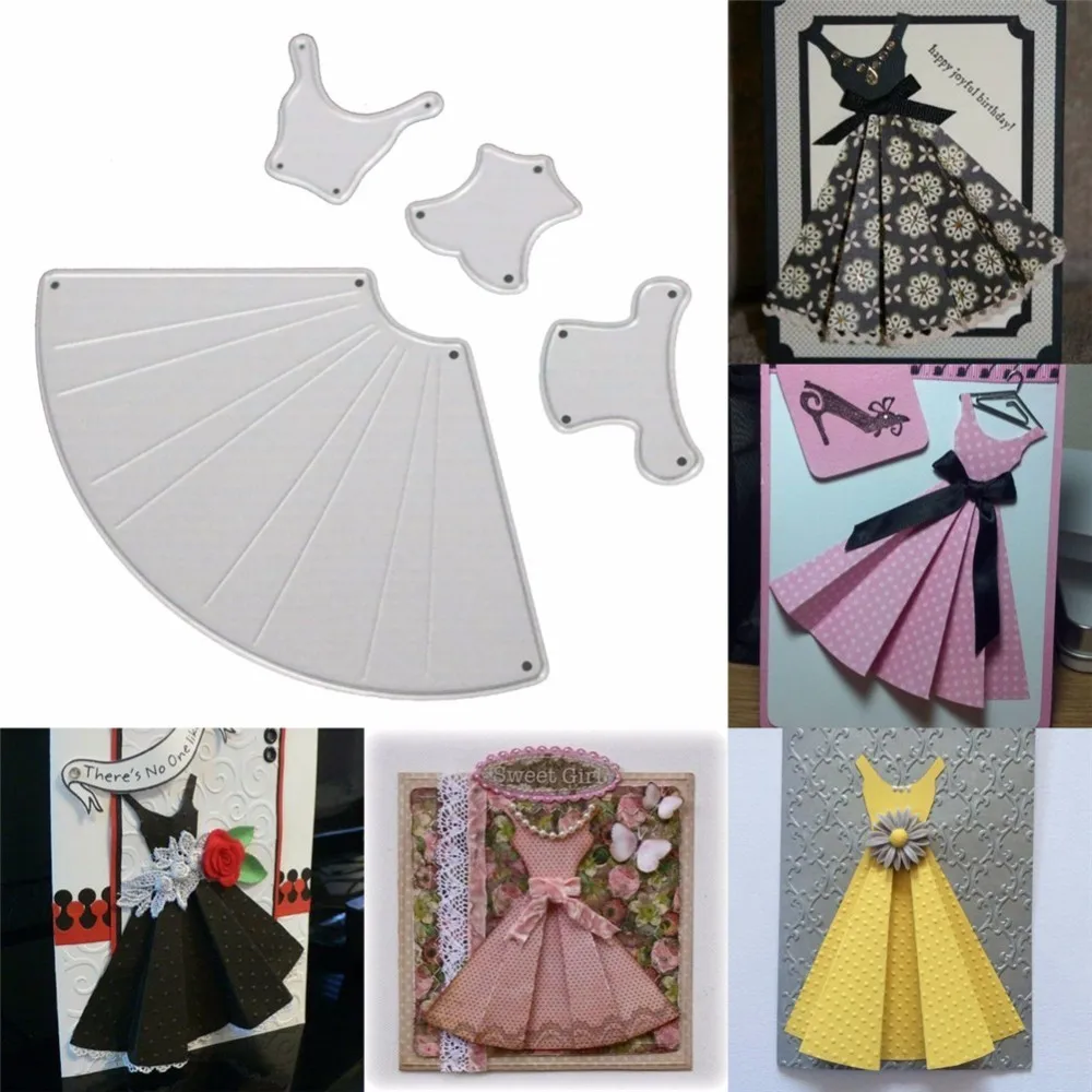 

Making Crafts Fashion Women Dress Shape Pattern DIY Metal Cutting Dies Stencils Scrapbooking Photo Album Embossing Paper Card