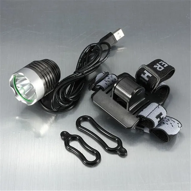 Best Price A1 Headlamp 3000 Lumen XML T6 USB Interface LED Bike Bicycle Light Headlamp Headlight 3Mode 2 in 1 Wholesales&Retails