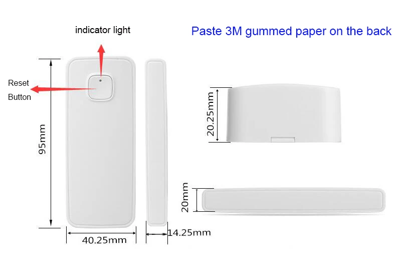Smart wifi датчик для двери, приложение окна, двери открытым датчик безопасности сигнализации магнитный переключатель работать с Google дома Alexa