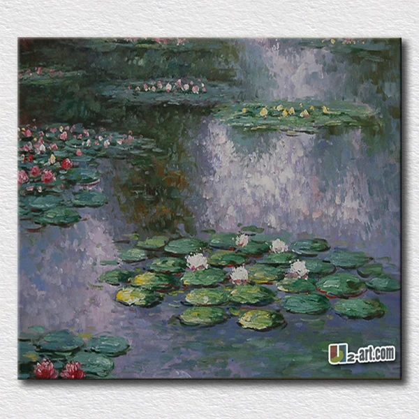 

Nice flowers paintings to the wall handpainted oil painting by Claude Monet canvas for living room decoration