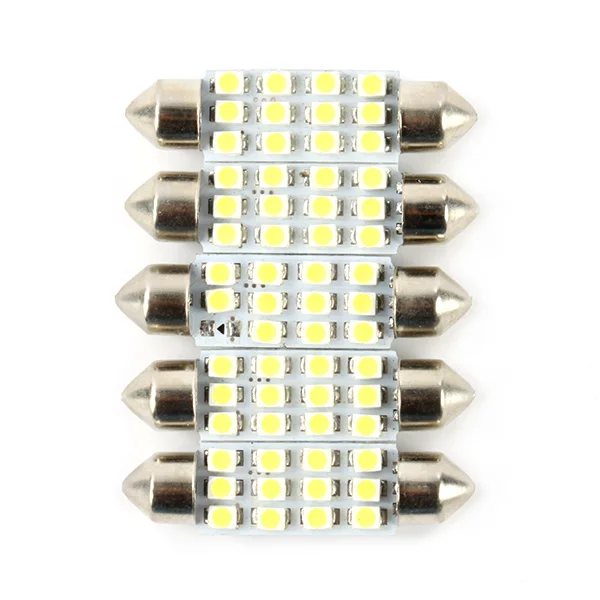 5 шт. 12SMD дневные ходовые огни 12 V Белый светодиодный авто освещение для чтения в машине Автомобильный свет-излучающие номерного знака небольшой лампы противотуманных фар