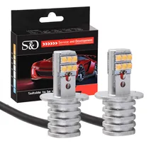 2 шт. H1 H3 светодиодные лампы с острым чипом, белые 12 SMD 750LM DRL дневные ходовые противотуманные фары, автоматические светодиоды, автомобильные фары дальнего света 12В 6000 К