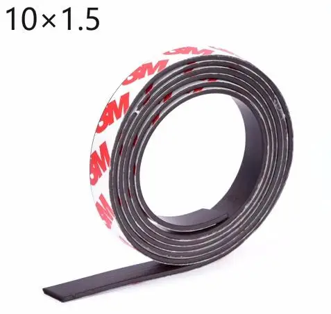 

1 Meter self Adhesive Flexible Magnetic Strip 3M Rubber Magnet Tape width 10mm thickness 1.5mm 10*1.5