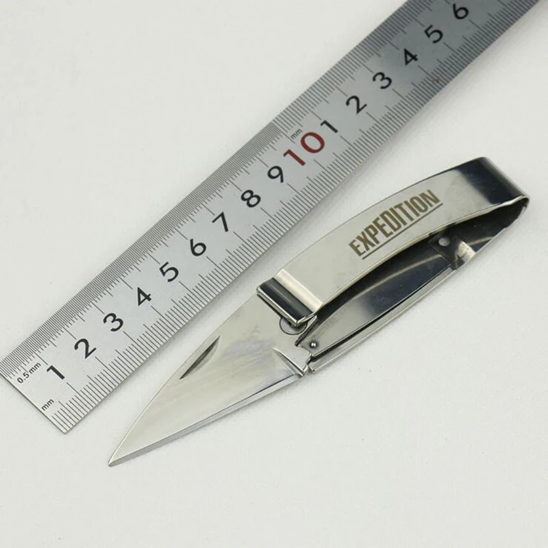 

Jeslon Pocket Knife key Stainless Steel Mini Multi Functional Folding Knife Wallet Knives Survival Camping Tools Tactical Knife