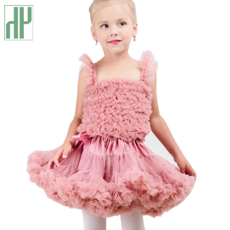 Baby girls skirts children Ballerina Pettiskirt dance ruffle skirt kawaii clothes Princess tulle tutu skirt kids party costume zip closure layered ruffle skirt