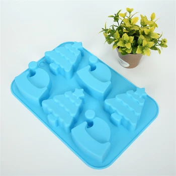 

Supply Silicone Mold Creative 6 Christmas Tree Hat Shape Soap Mould DIY Cake Decorating Chocolate Mould Baking Tool Hand Made