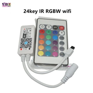 Magic Home DC5V 12 в 24 в Bluetooth беспроводной WiFi контроллер, RGB/RGBW IR RF светодиодный контроллер для 5050 WS2811 WS2812B светодиодный пиксель полосы - Цвет: 24key IR RGBW wifi