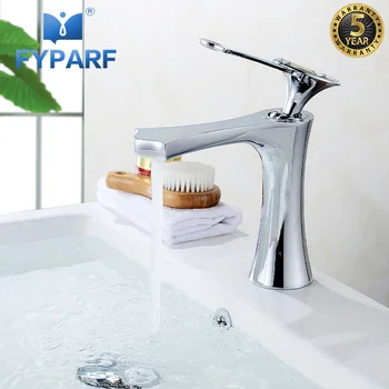 

FYPARF Chrome/Oil Rubbed Bronze Bathroom Basin Faucet Waterfall Bath Washbasin Mixer Taps For Bathroom In Basin Faucets B1001