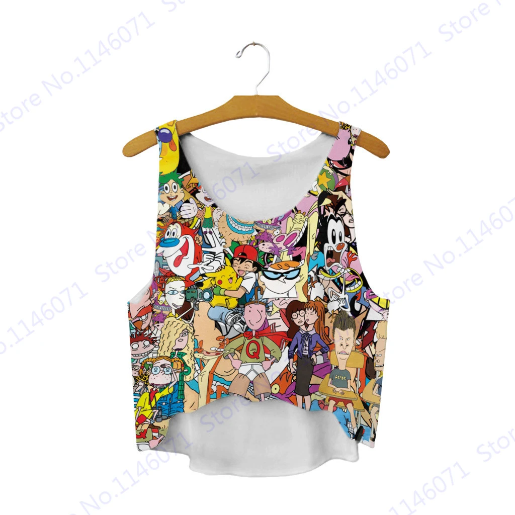 ポケモンピカチュウ作物タンクトップ漫画ランニングベスト女性セクシーなキャミソールノースリーブベスト緩いブラウス一重アンダーシャツ Running Vest Women Running Vestveste Running Aliexpress