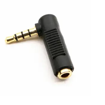 

90 Degree 3.5mm Male To 3.5mm Female Stereo Audio Jack Adapter Converter