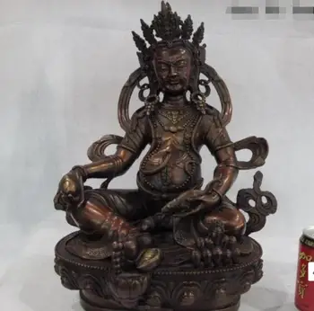 

18 Tibet Buddhism Copper Bronze God of wealth God Buddha Statue
