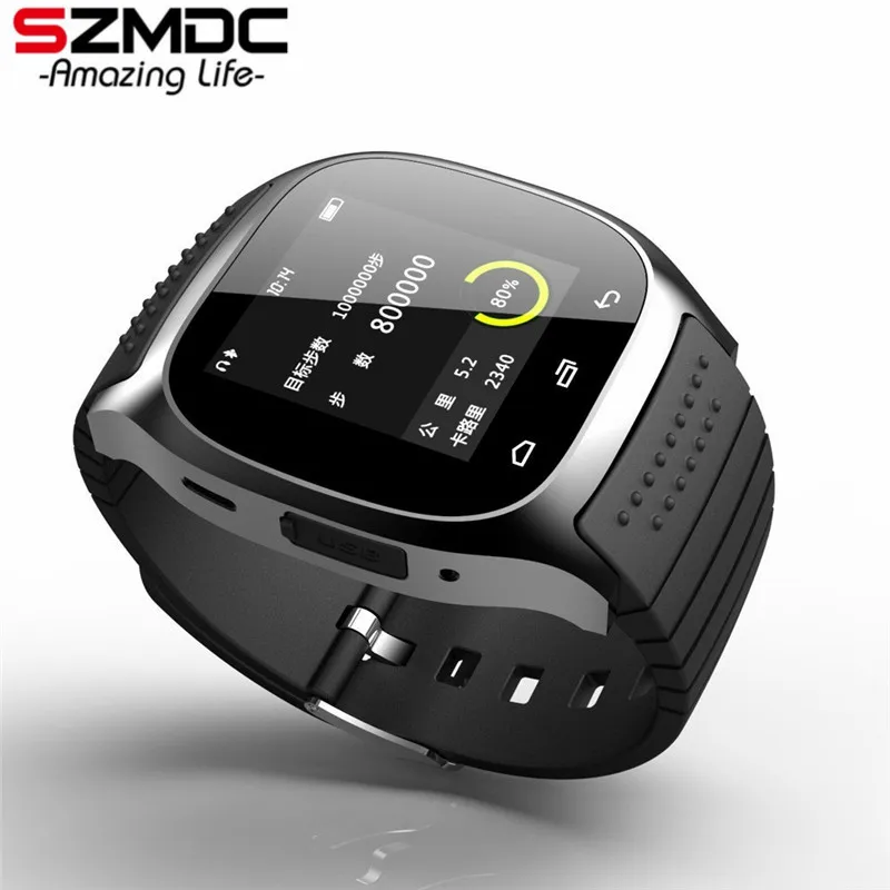 

SZMDC Sport Bluetooth Smart Watch Luxury Wristwatch M26 with Dial SMS Remind Pedometer for Samsung LG HTC IOS Android Phone