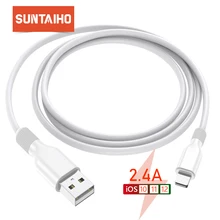 Suntaiho USB кабель для iPhone XR X 7 2.4A кабель для быстрой зарядки для iPhone XS MAX 8 7 6 6s plus USB кабель для передачи данных Телефонный Шнур адаптер