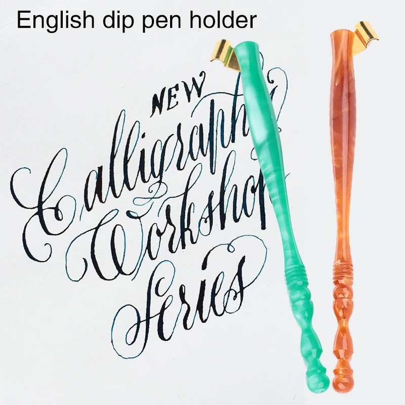 Антикварная Dip Ручка английская косая каллиграфия медный наконечник ручной работы каллиграфия Scrip Dip