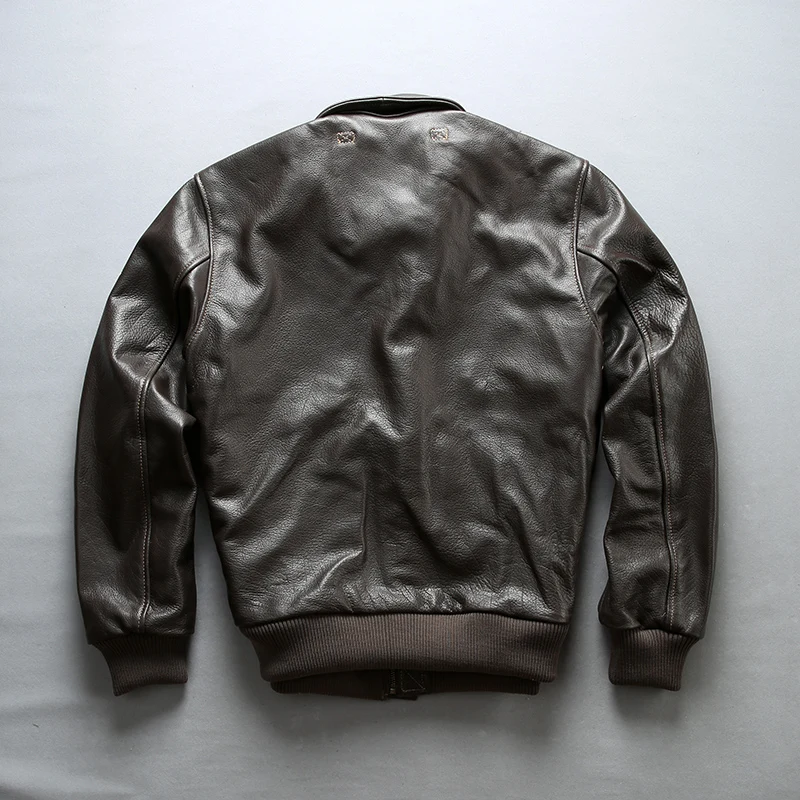 Cheap Read Description! air force flight A2 pilot leather jacket genuine cow leather clothing cowhide rider jacket A1792