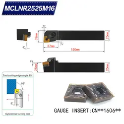 MCLNR2525M16 95 градусов Внешний токарный станок бар держатель инструмента для CNMG160608 CNMG160612 используется на токарном станке с ЧПУ