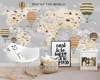 beibehang Custom wallpaper photo cartoon world map background wall paper children's room murals home decoration 3d wallpaper ► Photo 1/6