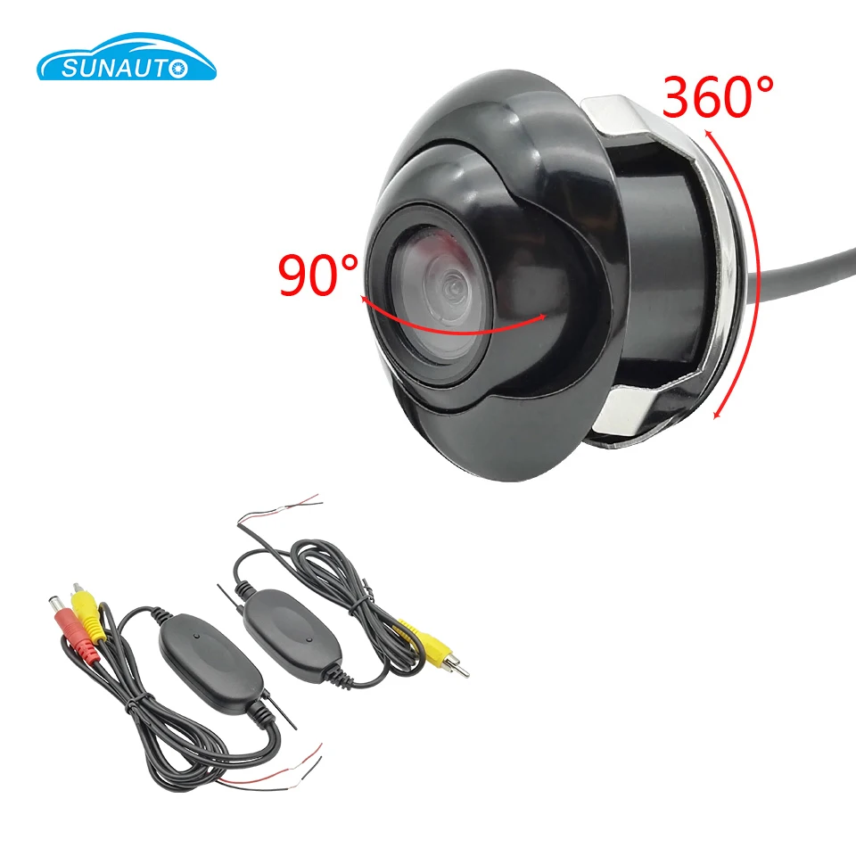 Wireless CCD Car Front View font b Camera b font Double Control Lines Switch To Rear