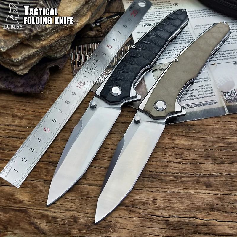 LCM66 высококлассный тактический складной нож D2 Сталь походные ножи для выживания