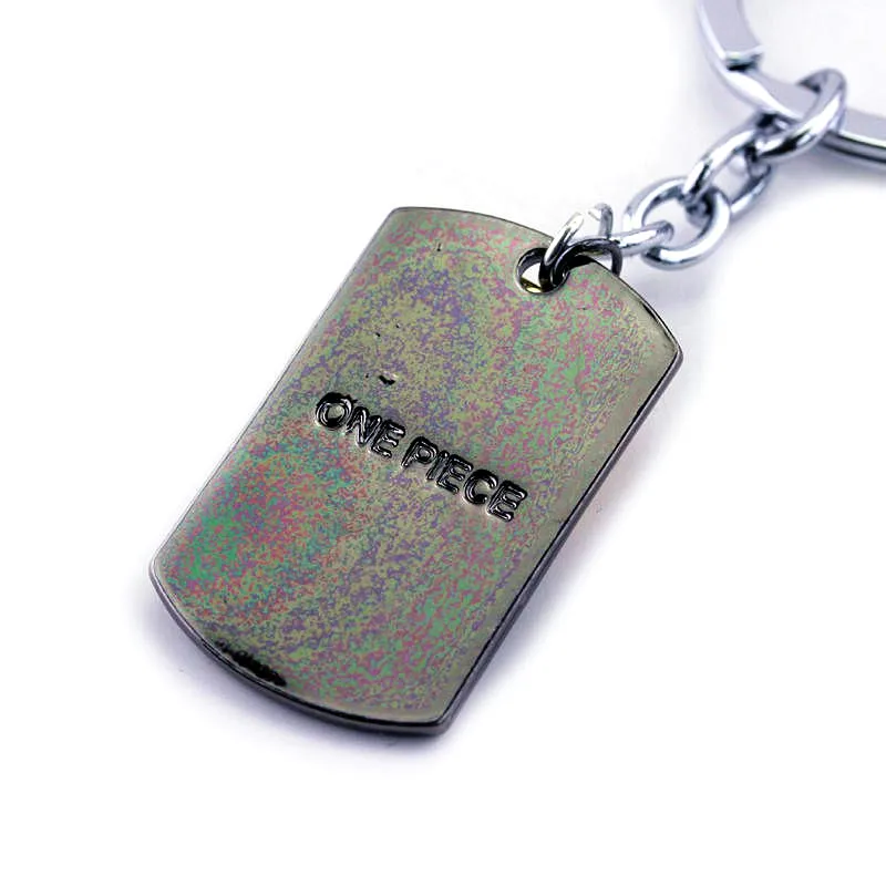 Японии аниме Jewelry брелок Одна деталь Луффи соломенная шляпа череп Dog Tag подвески брелок сплав брелки брелок chaveiro