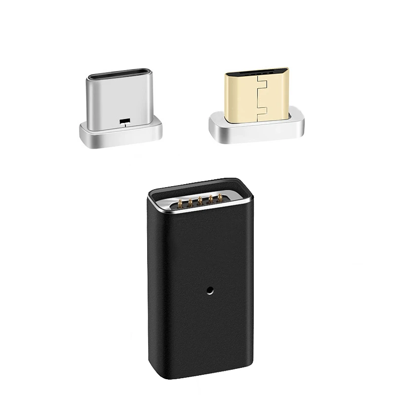 MLLSE 2 in 1 Magnetic Adapter Micro USB + TYPE-C Charging Cable Converter For SAMSUNG Xiaomi HUAWEI LG Lenovo Asus HTC Moto  (4)