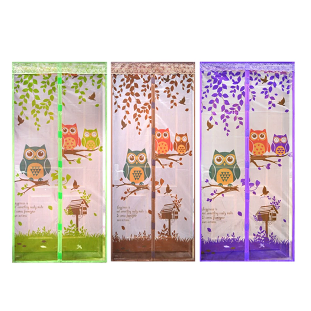 

4 Color Curtain Durable Anti Mosquito Magnetic Tulle Door Curtain Automatic Closing Door Screen Summer Mesh Net 90/100*210cm20