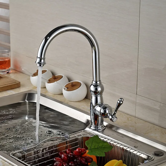 Best Offers Chrome Kitchen Faucet Copper for cold and hot water Tap Sink Faucet Vegetable Washing 360 Degree Rotating Faucet Best Offers Chrome Kitchen Faucet Copper for cold and hot water Tap Sink Faucet Vegetable Washing 360 Degree Rotating Faucet