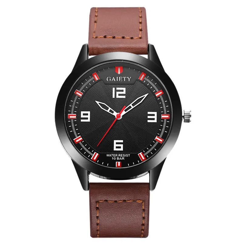 Fashion mens watches top brand luxury quartz-watch Pattern  Leather Strap Belt Table Watches Analog Quartz Watch clock 3M24#N (7)
