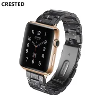 CRESTED Resin For apple watch band strap 42mm 38mm iwatch series 3 2 1 men women wristband bracelet stainless steel buckle belt