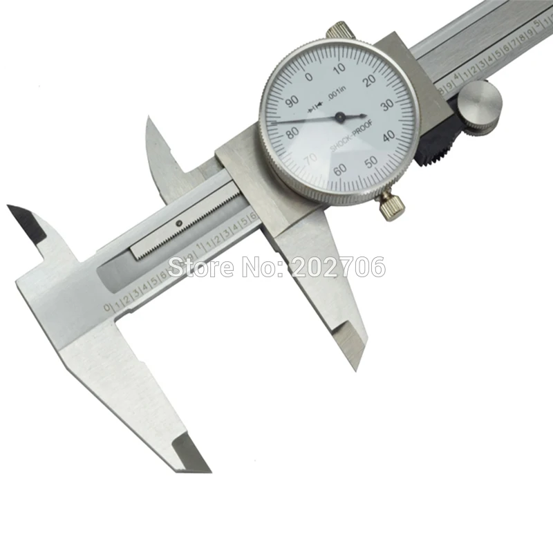 Factory-outlet 0-6" Inch Dial vernier caliper 6 inch.001" Shock Proof Dial Caliper gauge micrometer