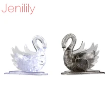 Дизайн Пазлы игрушки поделки элегантный лебедь Белый и Черный Кристалл 3D Пазлы Развивающие игрушки для детей 45 шт. JN9004