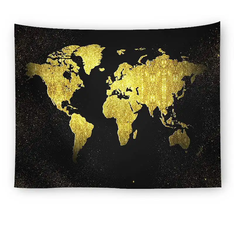 Карта мира пейзаж напечатанный полиэстер настенный гобелен декоративный настенный гобелен, ковер пляжное полотенце прямоугольная скатерть - Цвет: 5