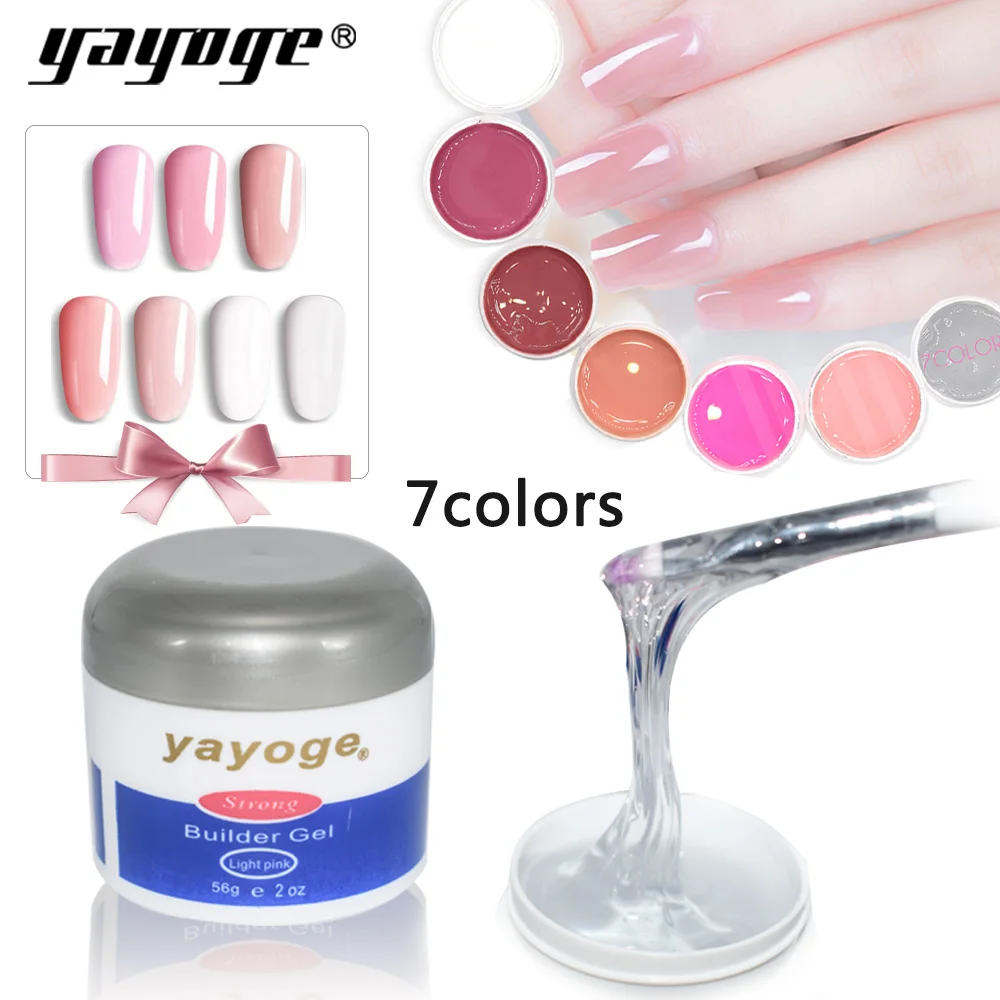 YAYOGE nail Builder Gel varnish polish UV LED Transparent Pink for nail extensions building Hard Gel sale