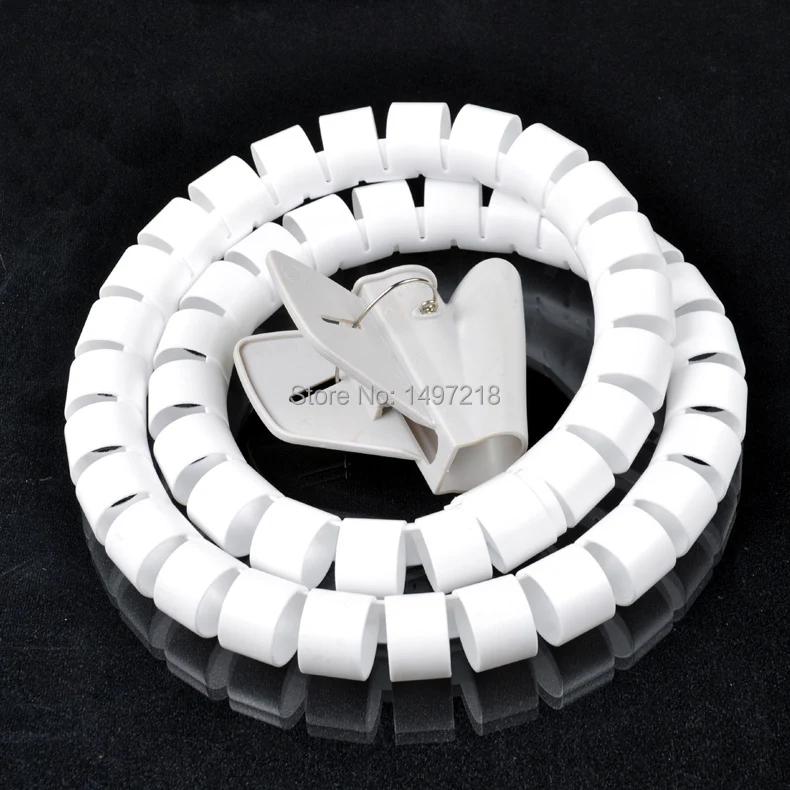 

Free Shipping 40mm*2m Spiral Cable Wire Wrap Tube Computer Manage Cord Cable Sleeves Spiral Flexible PE cable sleeve