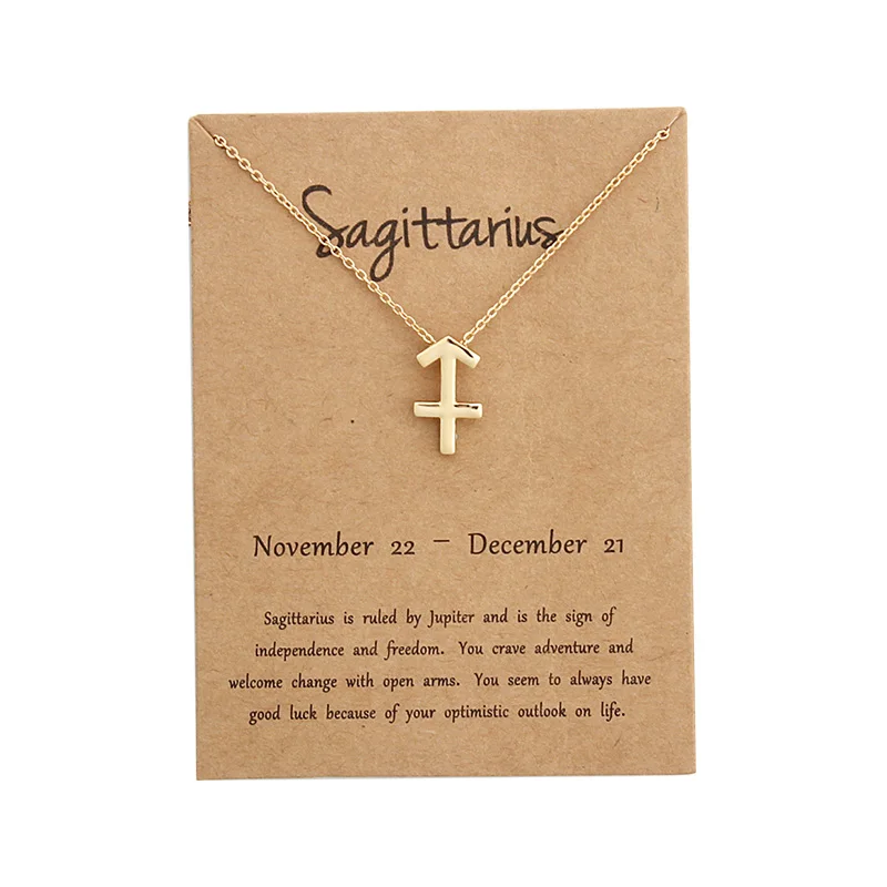 Women's Chic Zodiac Sign Pendant Necklace-2