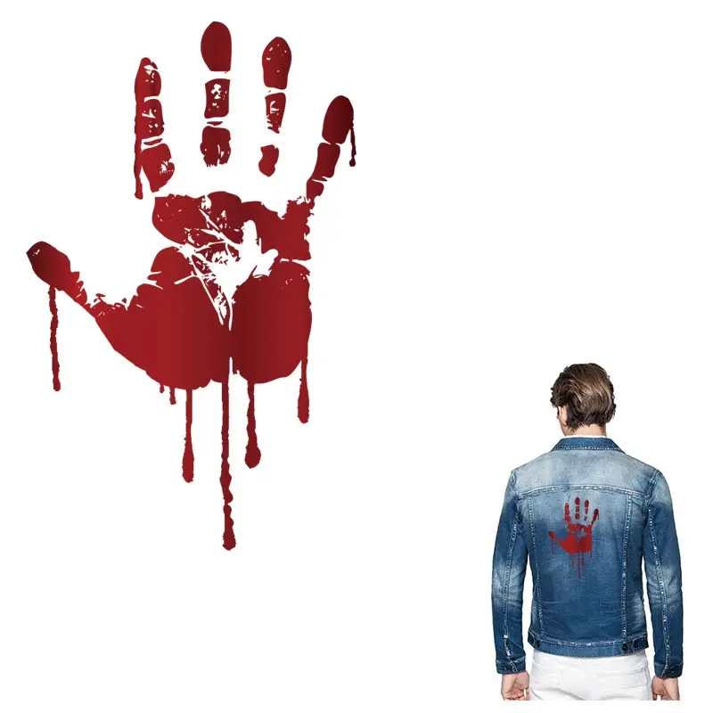 

Fashion Red Palms Pattern High Quality Stickers A-level Washable Patches For Clothes Accessory Appliques Patch Wholesde S-070