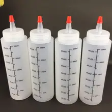 5 шт. 250 мл пластиковая бутылка со шкалой для салата с герметичной крышкой бутылка для соуса салат гибкий флакон