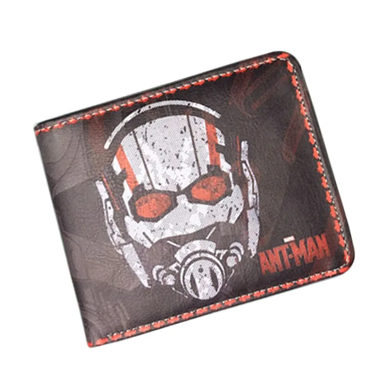 

Comics DC Marvel Bioworld Wallets Ant Man Antman American Animation Cartoon Purse Gift Students Card Bag Leather Short Wallet