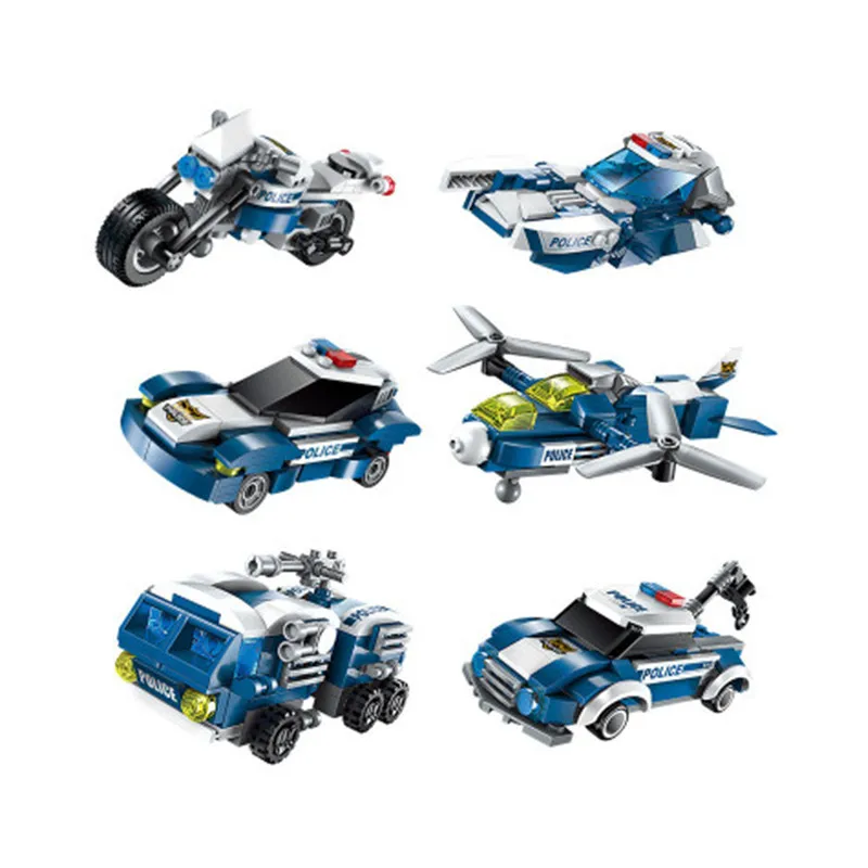 577pcs 6in1 Police War Generals Robot Car Building bocks Educational toys for children Legoings 577pcs 6in1 Police War Generals Robot Car Building bocks Educational toys for children Legoings