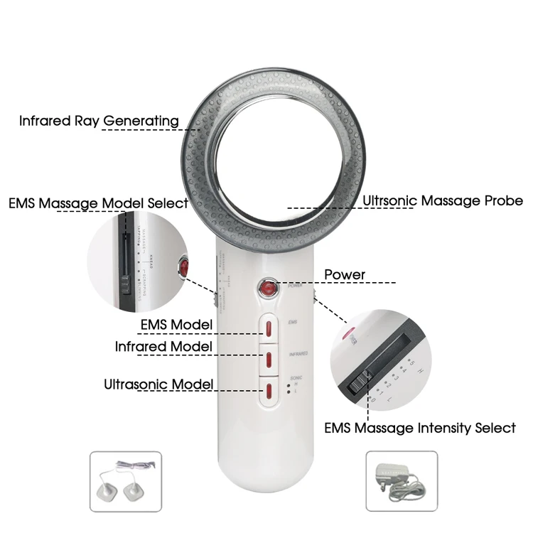 Ультразвуковая кавитация EMS массажер для похудения тела антицеллюлитный сжигатель жира потеря веса тела инфракрасная машина для терапии акупунктурой