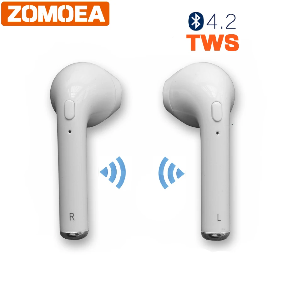 ZOMOEA мини беспроводного Bluetooth (голубой зуб) 4 2 наушники вкладыши TWS стерео