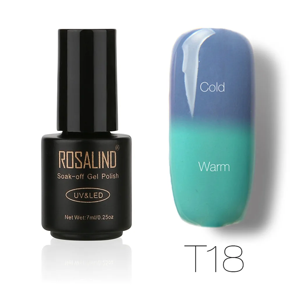 

ROSALIND 7ML Color Changing Gel Nail Polish Discoloration Nail Art Nail Gel Polish UV LED Gel Polish Women's Fashion cosmetic