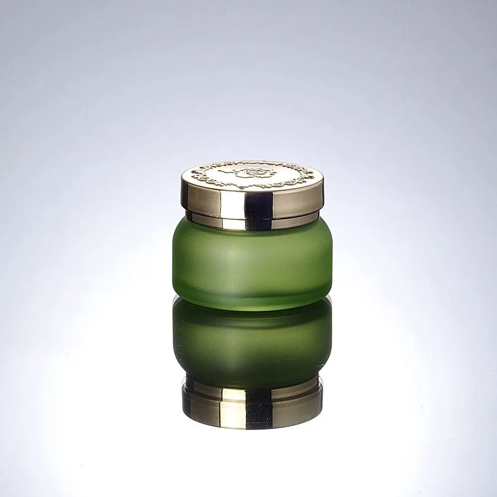 50G green cream jar with gold lid ,cosmetic container,,cream jar,Cosmetic Jar,Cosmetic Packaging ...