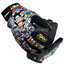 Men Women Brand Print Motorcycle font b Gloves b font Motocross Racing font b Gloves b