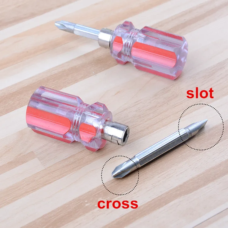 

2 in 1 Multitool Phillips Flat Tip Torx Mini Screwdriver Cross Shaped Slotted Flat Double Head Split Screwdriver DIY Repair Tool