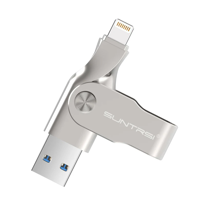 Suntrsi Lightning USB флешка для iPhone iPad 32 ГБ 64 ГБ накопитель USB 3,0 высокое Скорость для IOS флешки 128 ГБ memory stick