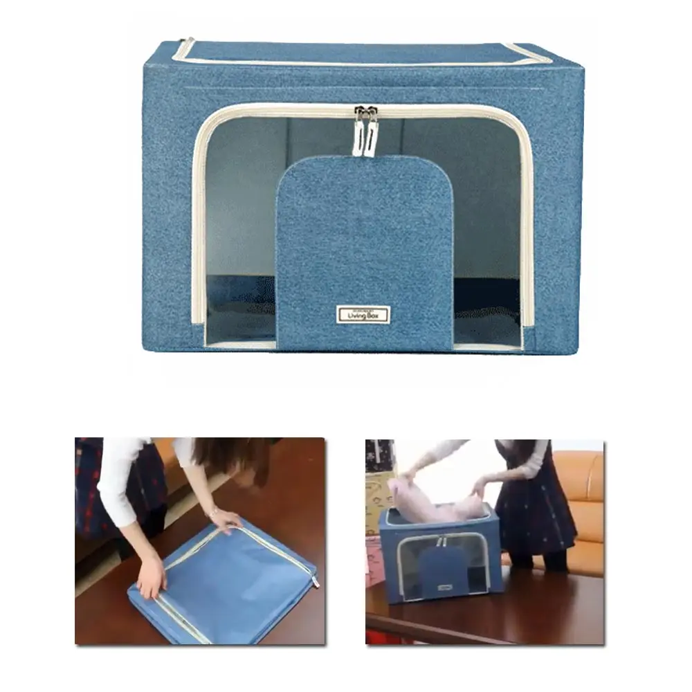 Oxford Zipper Clothing Storage Box Waterproof and Moistureproof Bedding Storage Bag Large Bedding Wardrobe Separator Finisher