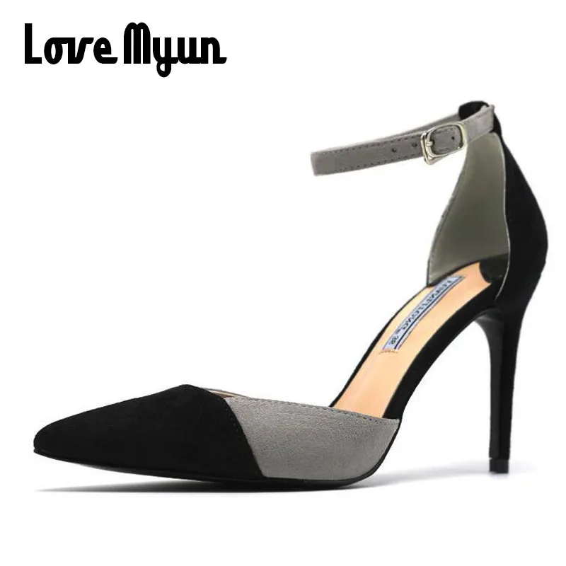 

2019 New Arrival Hot-selling Summer shoes Sweet Fashion Women's Sandals Heel Pumps Sexy Pointed Toe lady 9cm Shoes PA-95