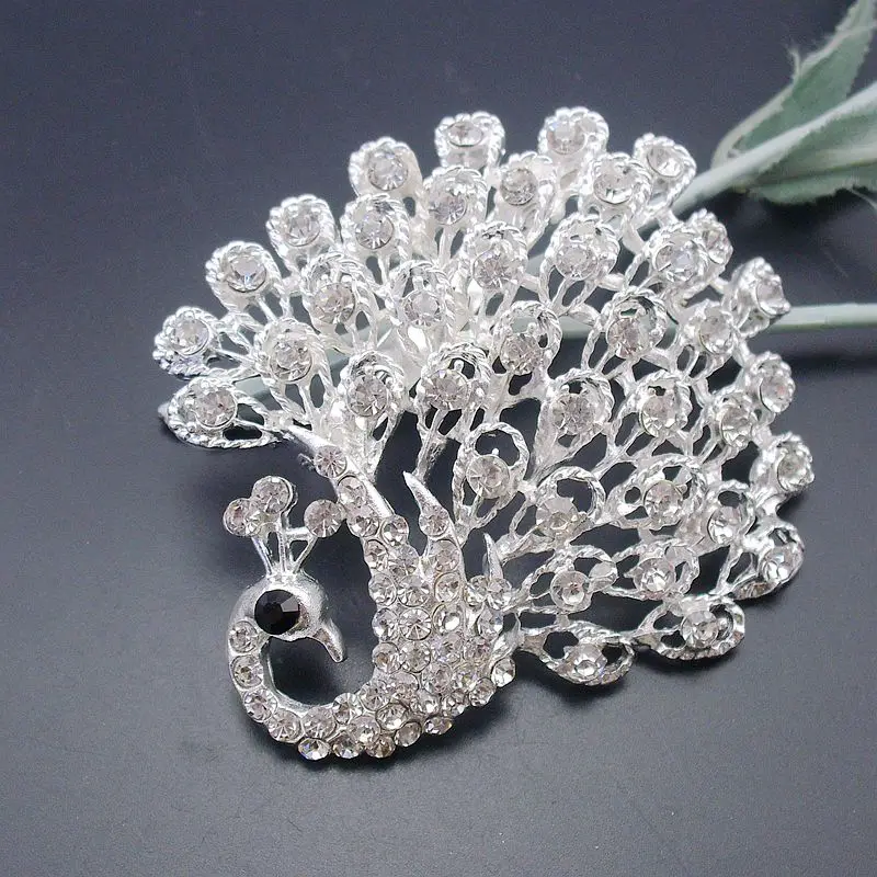 Женская большая брошь зажим для букетов и шарфов: BH7731|peacock brooches for women|brooches womenpeacock
